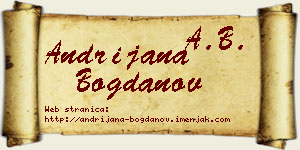 Andrijana Bogdanov vizit kartica
